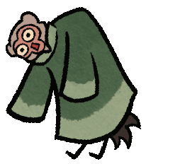 Worried Monkey in Green Coat Sticker