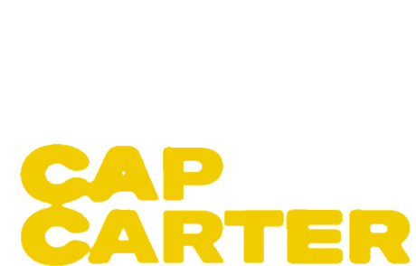 Cap Carter Yellow Logo Text Sticker