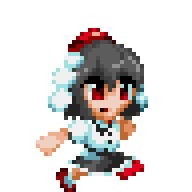 Aya Shameimaru Pixel Art Sonic Style Walk