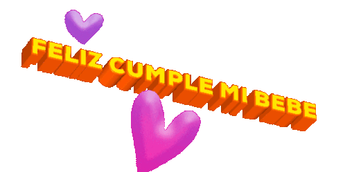 Feliz Cumple Mi Bebe con Corazones