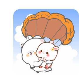 Molly & Lady Parachuting Adventure Sticker