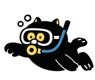 Tempomeow Cat Diving with Snorkel and Goggles