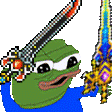 Pepe Frog with Swords - Maplestory MSU Pixel Art