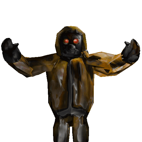 Hazmat Moldy Nightmare Character Clapping