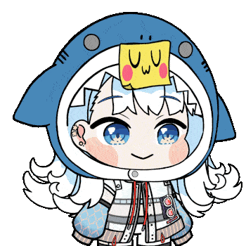 Kobo Kanaeru Chibi Happy Shark Hat Sticker