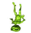 Alien Pls Spinning Handstand Sticker