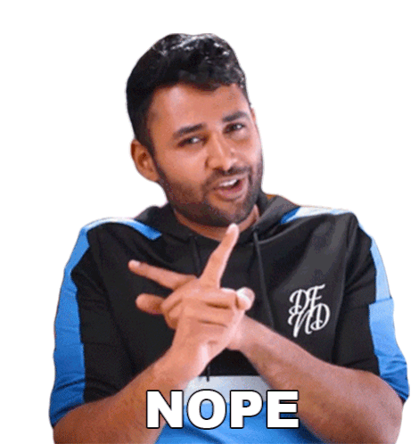 Arun Maini Says Nope Gesture Sticker