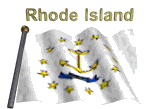 Waving Rhode Island Flag Animated Sticker