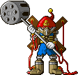 Digimon Puppetmon Pixel Art Sticker