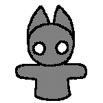Fuzz the Cat: Flipnote Sudomemo Pixel Art Sticker