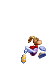 Rayman Pixel Art Running Animation