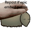 Repost if epic embed perms - Muffalo Pet Sticker