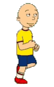 Caillou Running Animated Sticker