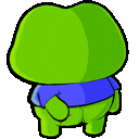 Funny Frog Scratch Bum Sticker