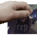 Pixel Art Hand Petting Animal Sticker