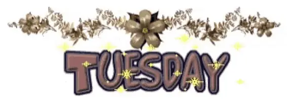 Tuesday Floral Sparkle Graphic