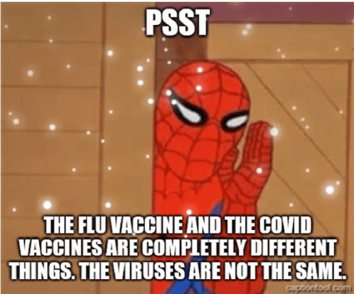 Spider-Man Covid vs Flu Vaccine Meme
