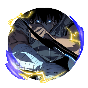 Solo Leveling Sung Jinwoo Lightning Power Sticker