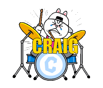Craig Tube Drummer Sticker with Crying Character
