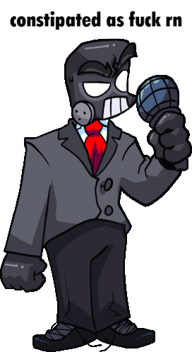 Anders FNF Sticker: Constipated Expression