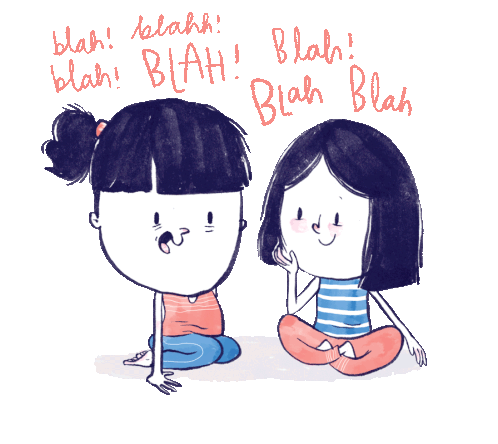 Alicia Souza Blah Blah Blah Girls Talking Sticker