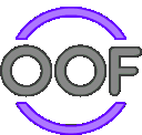 OOF Flashing Neon Word Sticker