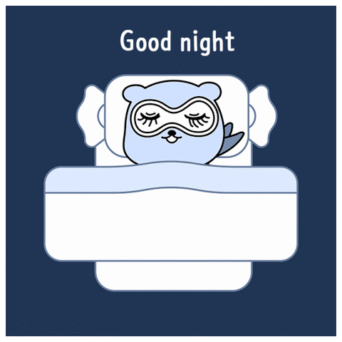 Cute Bear & Owl Sleeping in Bed - Good Night