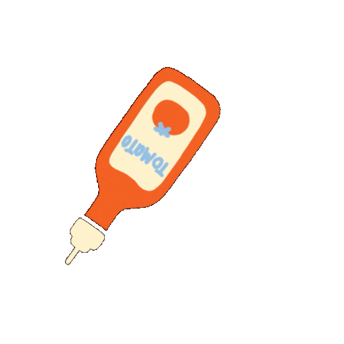 Squirting Ketchup Bottle Condiment Sticker
