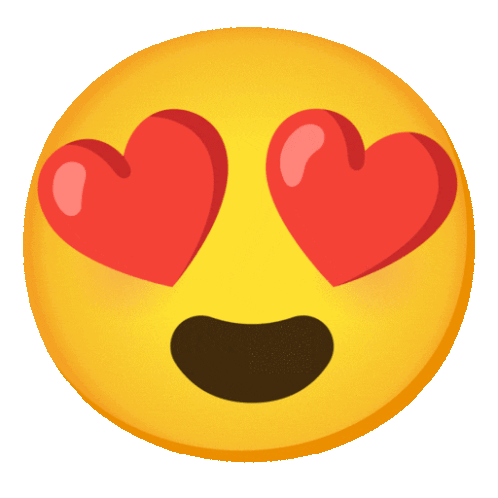 Wow Heart Eyes Sticker