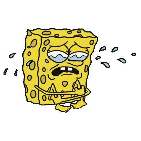 Spongebob Squarepants Crying Sticker