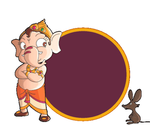 Happy Ganesh Chaturthi Cartoon Ganesha Sticker