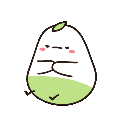 Angry Pear Character Sticker