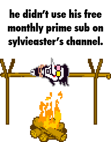 Spamton on a spit for not using Prime sub on Sylvieaster