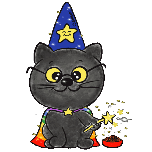 Cute Cat Wizard Harry Potter Sticker