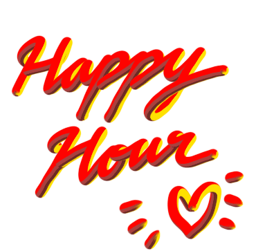 Animated Happy Hour Tantan Sticker with Heart