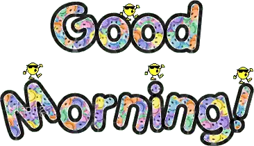 Good Morning Smiley Faces Sticker
