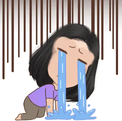 Sad Sad Face Sticker