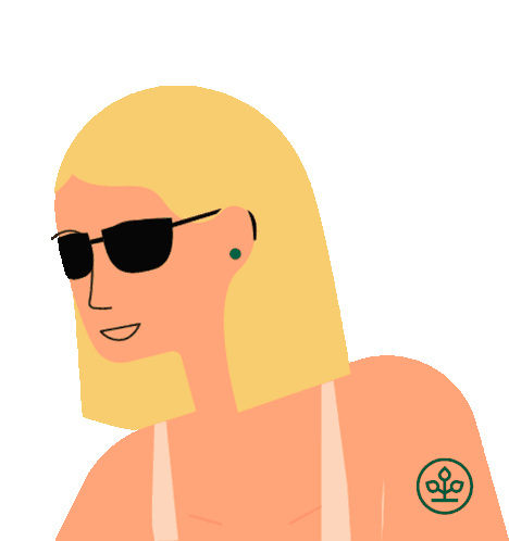 Summer Woman with Sunglasses & Sun Protection