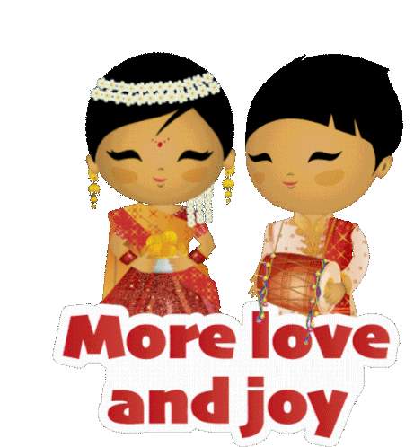 Deepavali Diwali: More Love & Joy Couple Sticker
