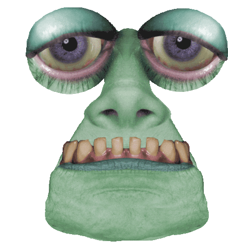 Colin Raff Grotesque Face Sticker