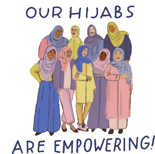 Empowering Muslim Hijabi Women Sticker