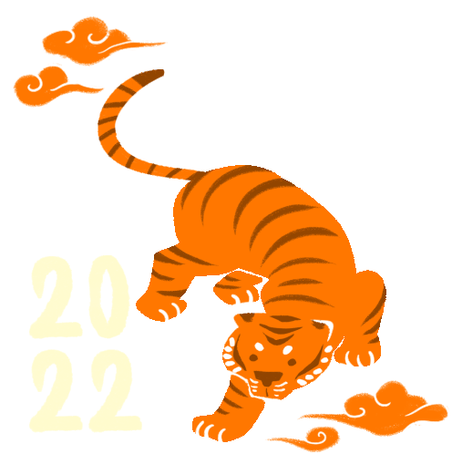 Good Morning 2022 Year of the Tiger Sticker