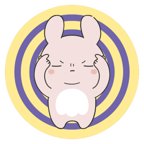 Cute Bunny Thinking 'Um Guess' Sticker