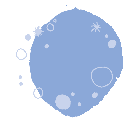 Stylized Blue Moon Lunar Night Sticker