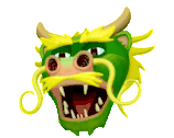 Green Dragon Head Sticker
