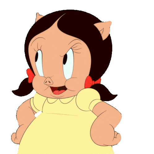 Umm Petunia Pig Thinking Pondering Cartoon