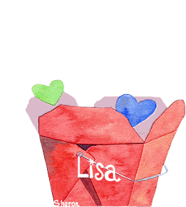 Happy Birthday Lisa & Sharon Hearts Sticker