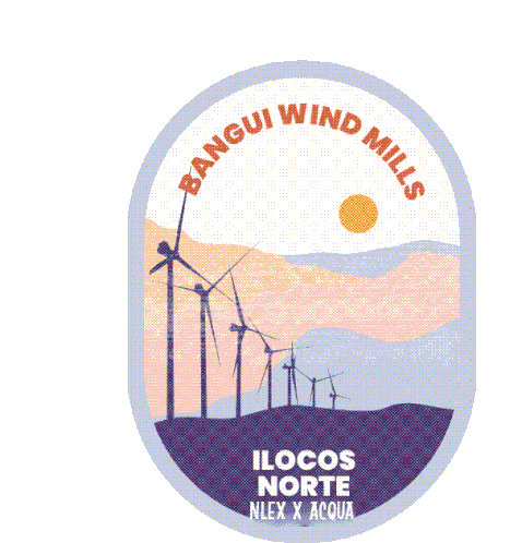 Bangui Wind Mills Ilocos Norte NLEX X Acqua Sticker