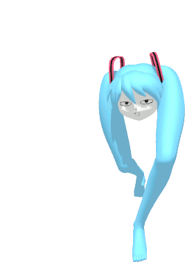 Hatsune Miku Meme Legs Transparent Sticker