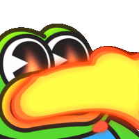 Frankyhot Frog Breathing Intense Fire Sticker